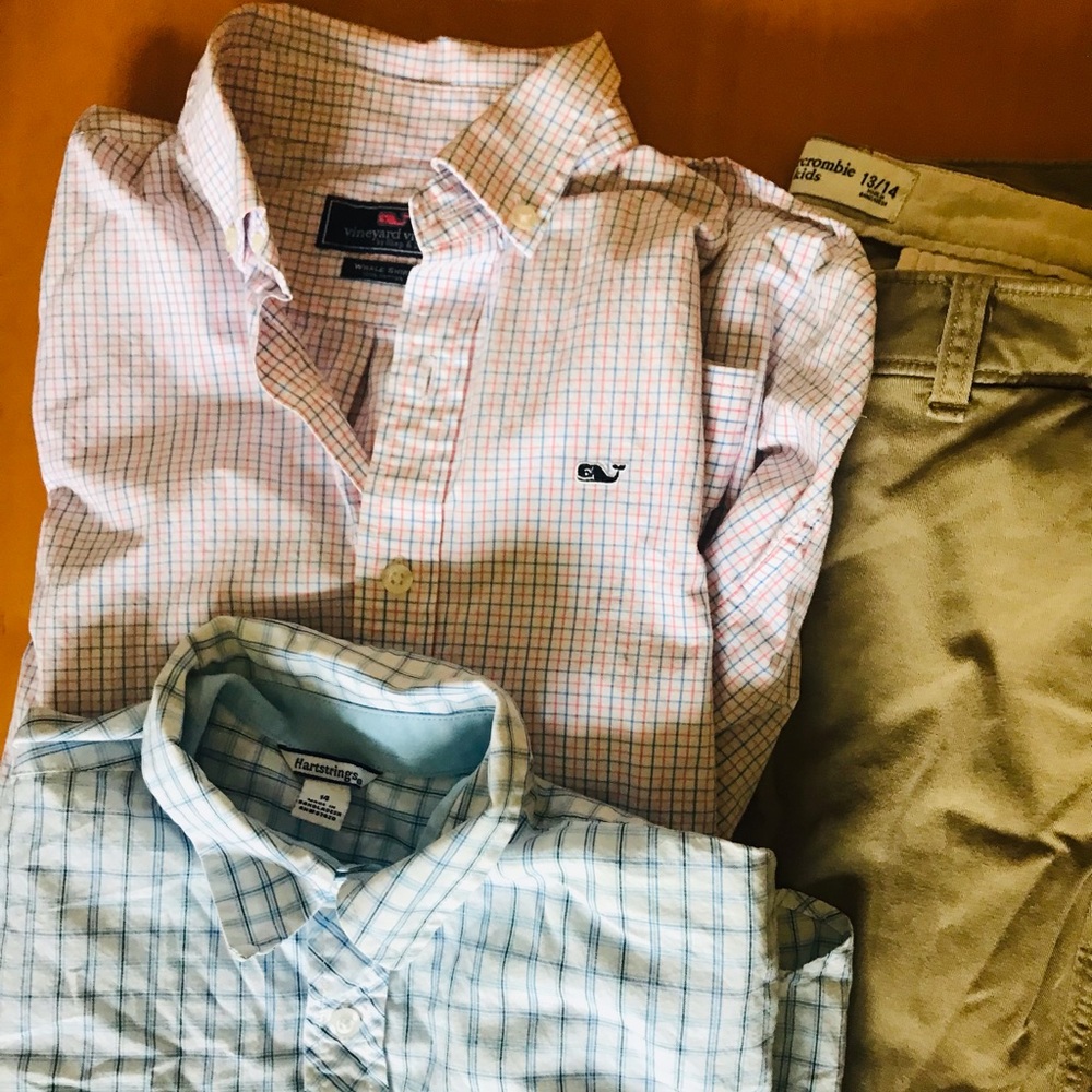 Two-button downs and pants—bundle